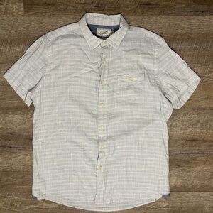 Grayers Clothiers Striped Button Down Collared Shirt Short Sleeve Size Large